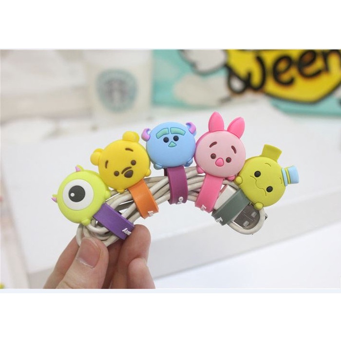

perekat-pengikat- disney tsumtsum cord holder/penjepit kabel/klip kabel/pengikat kabel - pkkt-012