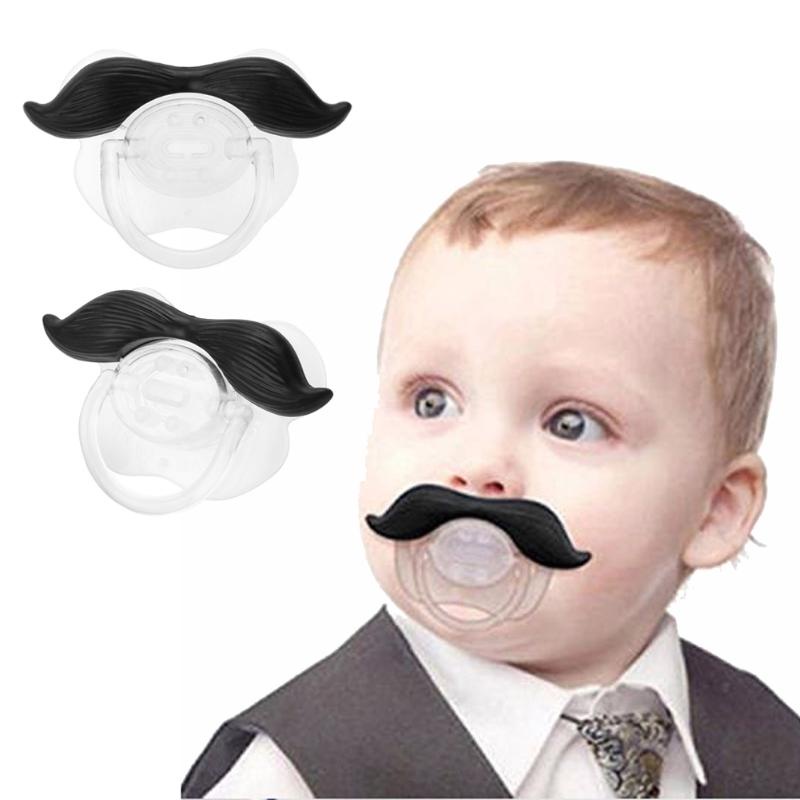 Dot Empeng Bayi Lucu dengan kumis Tebal Mainan Bayi Anti Stress Baby Pacifier Silicone Funny Nipple Dummy child Soother Teethers Toddler Babies Joke Prank Beard Pacy Nipples Pacifier Gifts