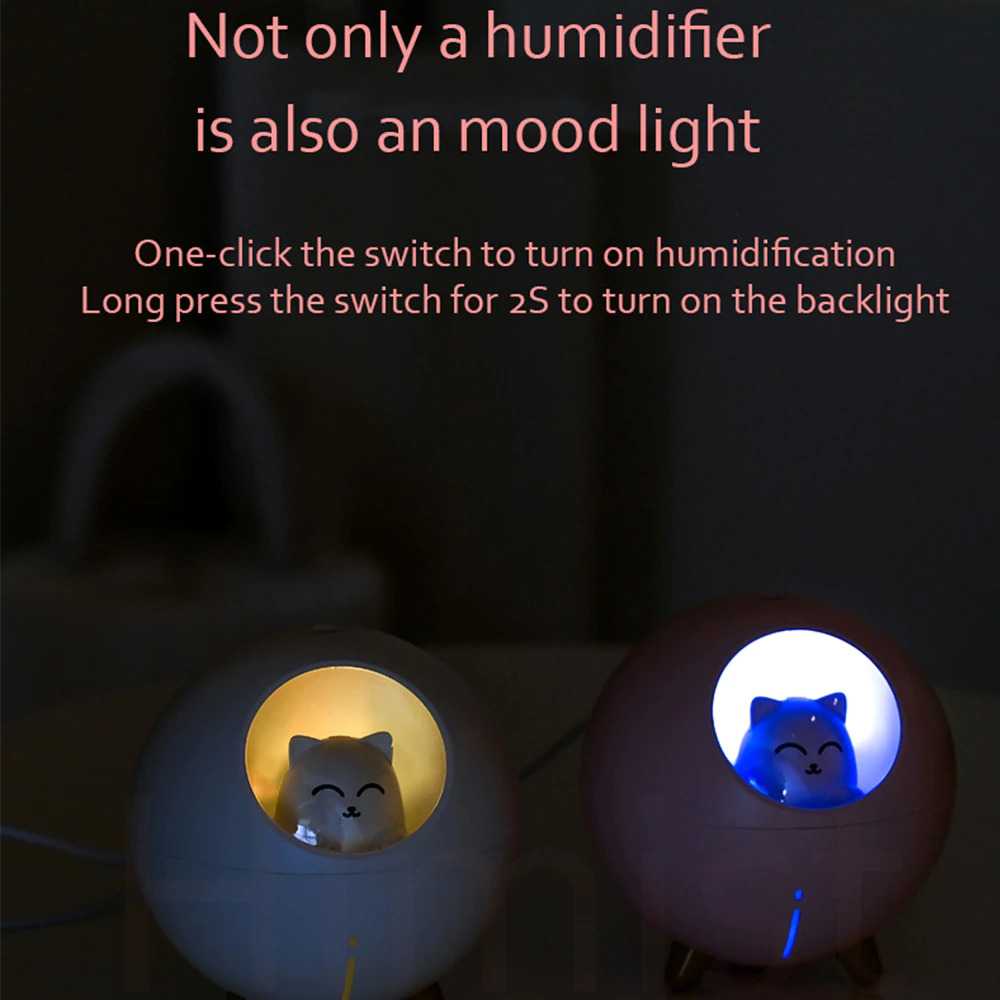 Diffuser Humidifier Lampu Tidur Cute Pewangi Ruangan