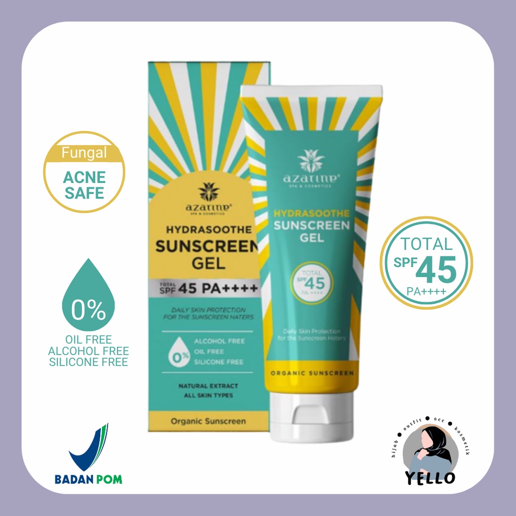 ❣YELLO❣ Azarine Hydrasoothe Sunscreen Gel SPF 45 | Sunscreen Azarine SPF 45