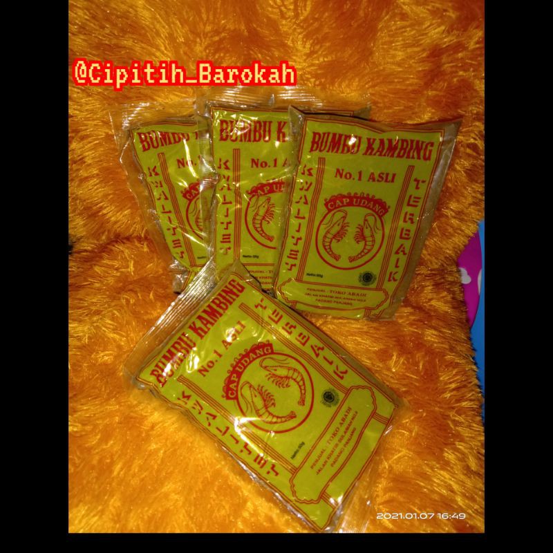 

Bumbu Kambing Cap Udang 1kg isi 20pcs