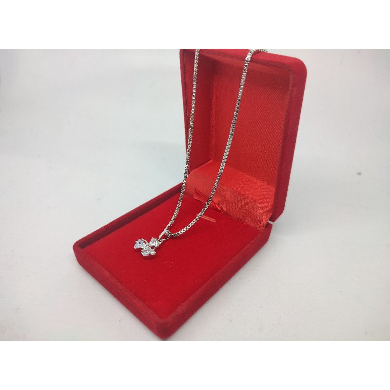 kalung titanium silver rantai italy