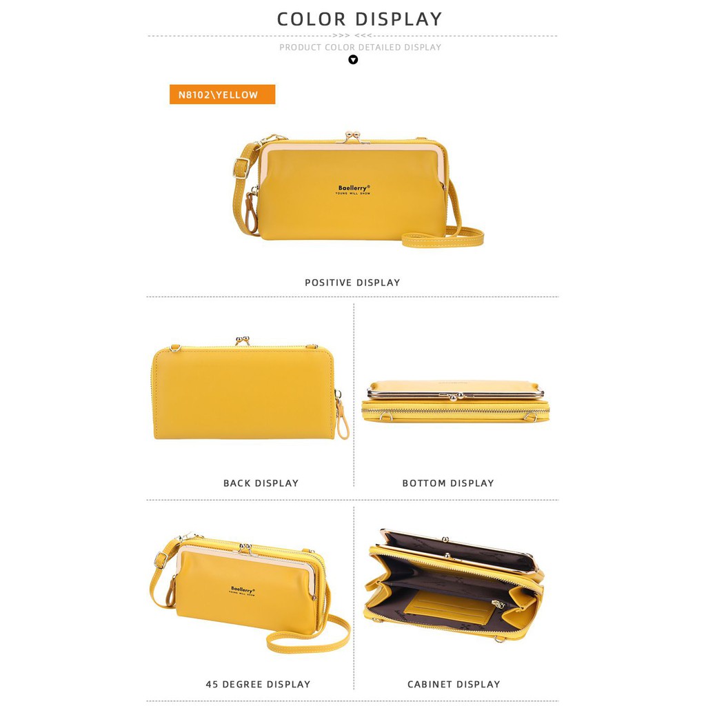BAELLERRY N8102 Tas Selempang Wanita Bahan Kulit PU Leather Premium WATCHKITE WKOS