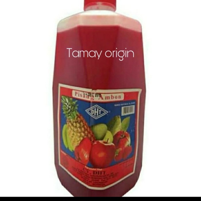 

Ay00! Syrup DHT Pisang Ambon 2 Ltr Makassar Sirup Pisang Ijo Merah