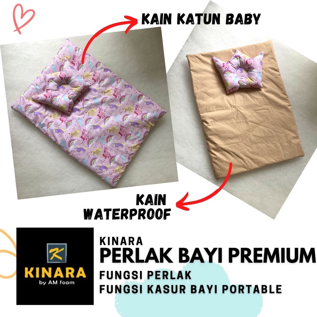 Perlak Bayi Alas Ompol Bayi Waterproof Premium