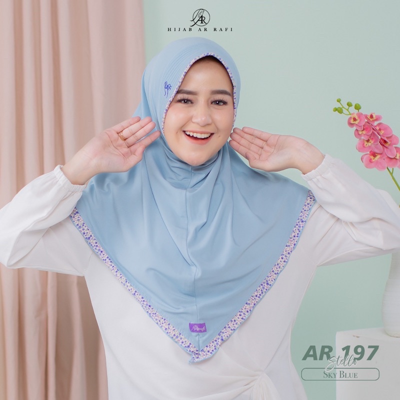 TERLARIS ✔️ Hijab arrafi AR 197 hijab instan  || INAYAHHIJAB-Skyblue
