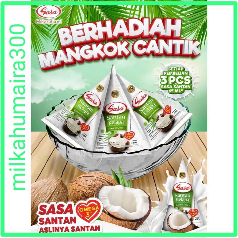 

SASA SANTAN KELAPA 3PCS BERHADIAH MANGKOK/GELAS BEER CANTIK