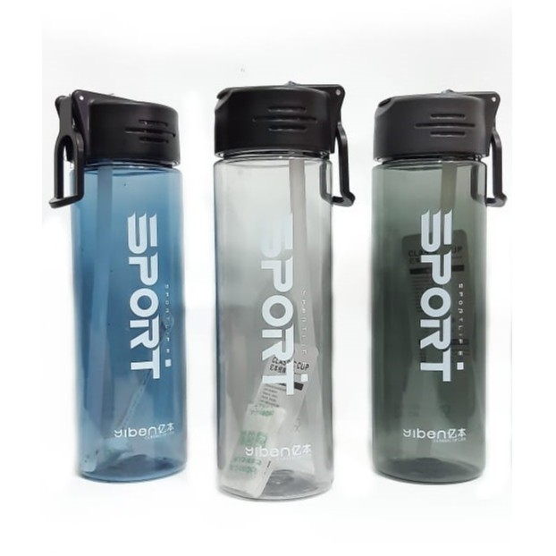 BOTOL MINUM PLASTIK SPORT OLAHRAGA SEPEDA 650 ML BAGUS BPA FREE DRINK WATER BOTTLE IMPORT YB-0373