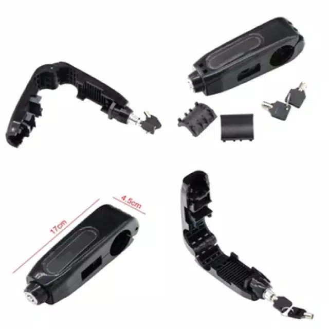 Grip Lock Kunci Gembok Hand Grip Sepeda Motor kunci tuas gas dan rem-2