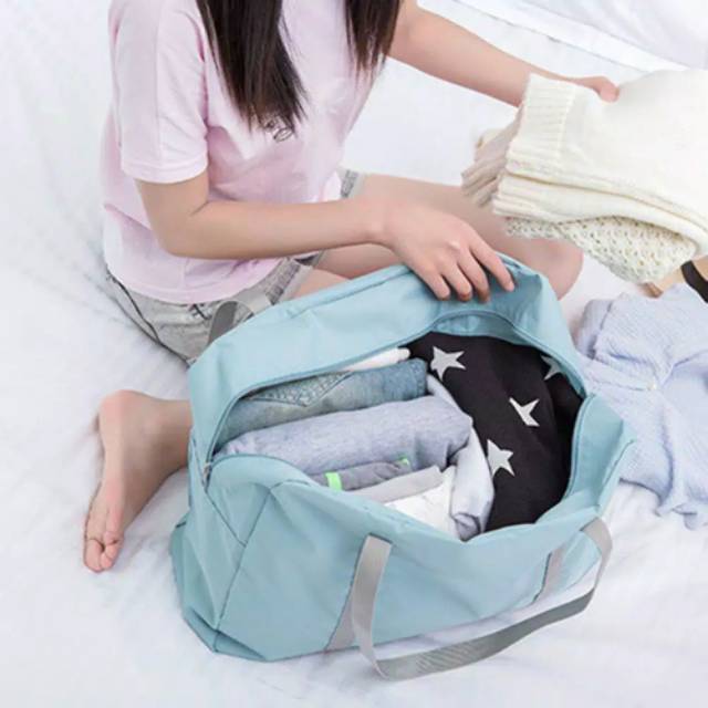 Travelmate Korea Easy Travel Bag Foldable / Tas Lipat Besar Waterproof Organizer Anti Air