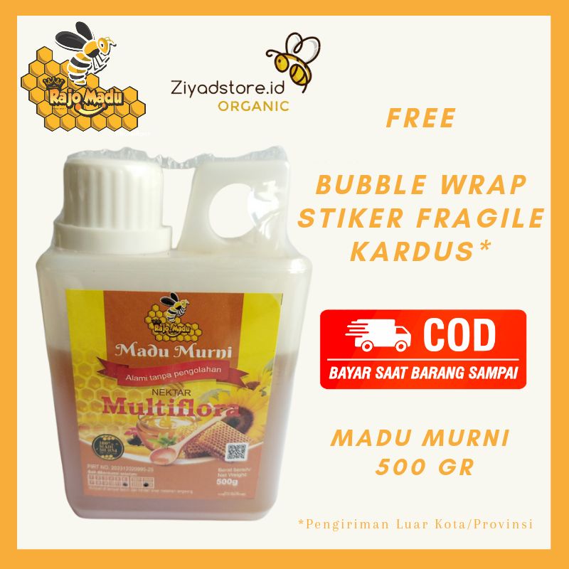 

Madu Hutan Asli LULUS UJI LAB Madu Murni 100% Multiflora Raw Honey Ukuran 500 Gram