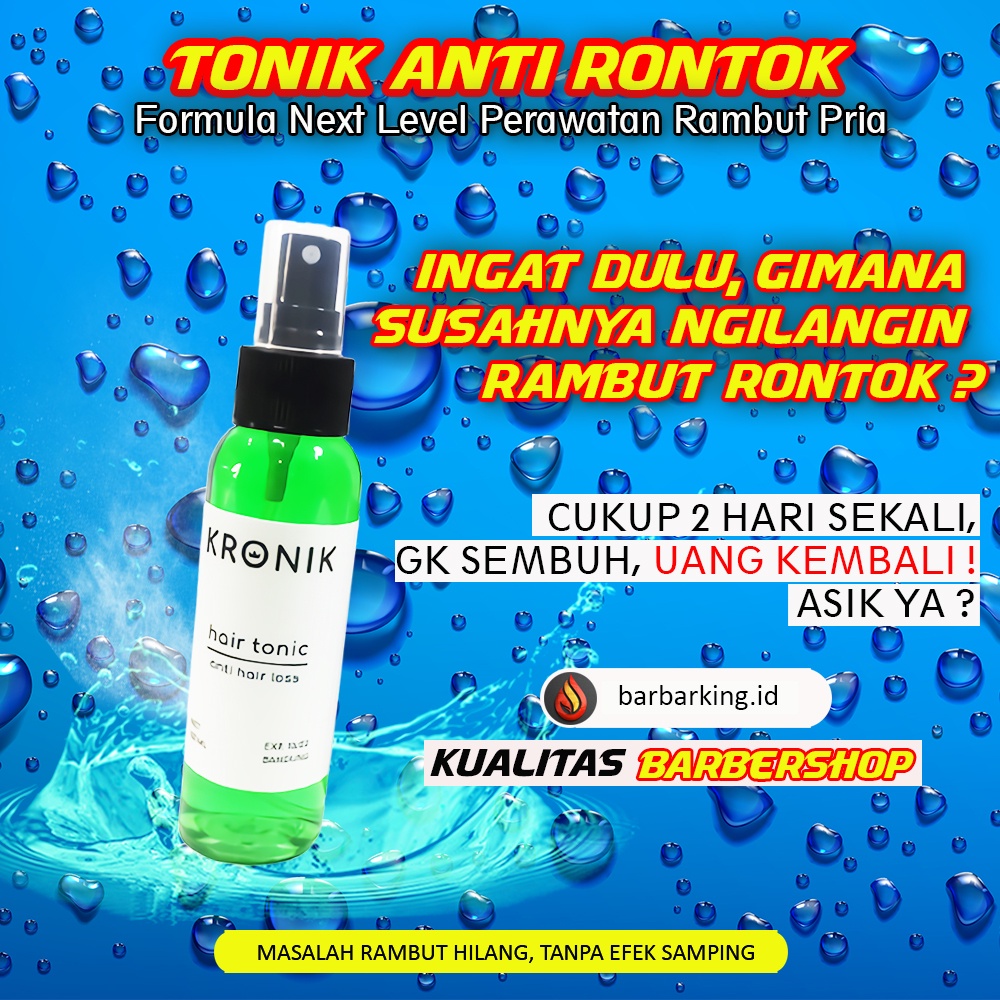 Vitamin pelembab rambut kering pria kronik hair tonic laki laki anti rontok wangi maskulin