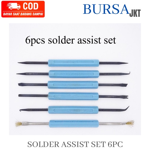 PERLENGKAPAN SOLDER ASSIST ALAT BANTU SOLDER 6 PC DOUBLE SIDE MULTIFUNGSI REPAIR TOOL SET