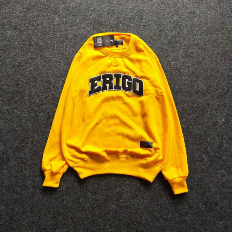 CrewNeck Erigo Bordir Aplikasi Pria Wanita Sweater Erigo Bordir