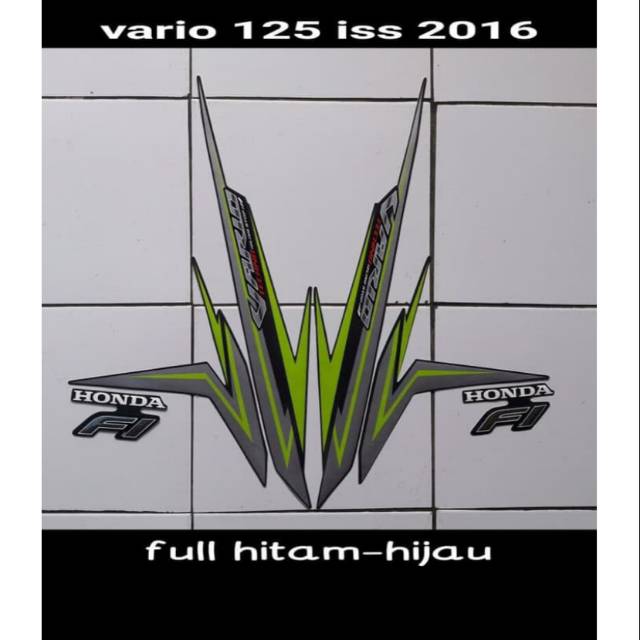 Striping honda vario 125 LED 2017 warna hijau silver