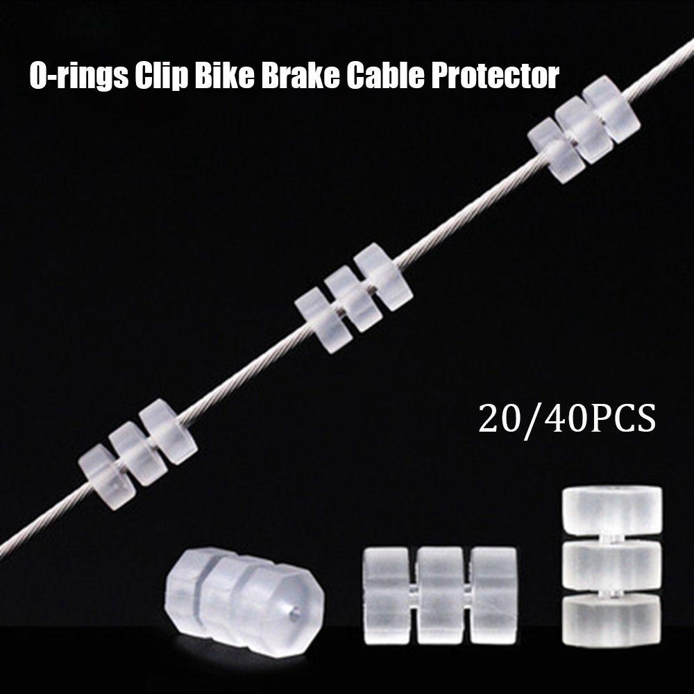 R-FLOWER 20 /40pcs Kabel Sepeda Melindungi Kualitas Tinggi Transparan Bermutu Tinggi Cincin Silikon Oktagonal O-ring
