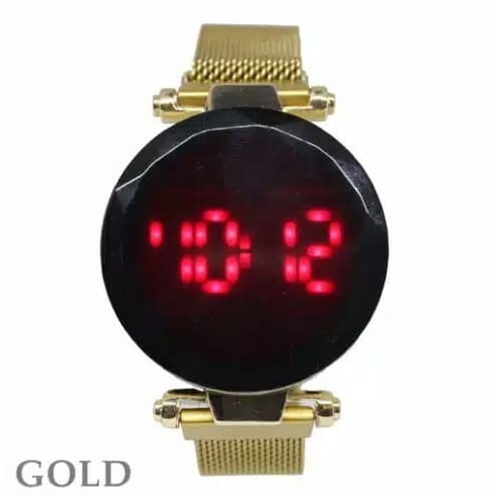 JAM TANGAN DIGITAL LED BULAT TALI PASIR