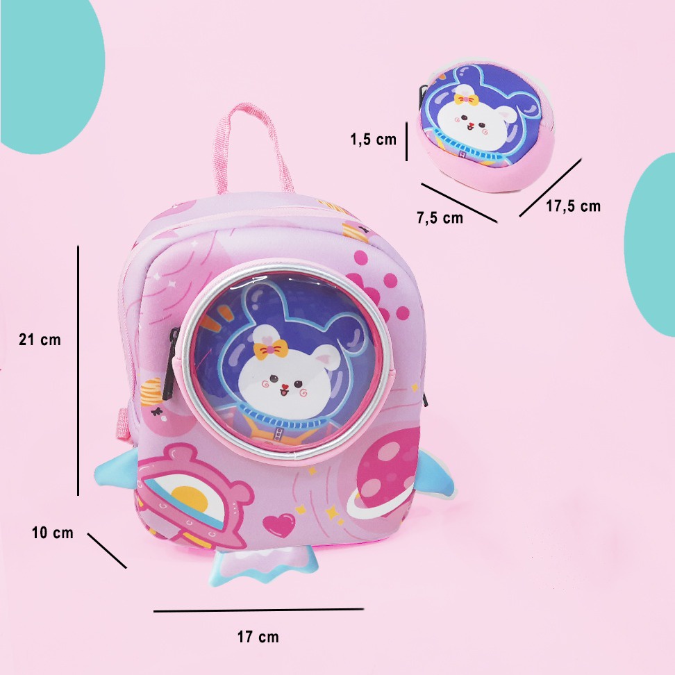 TAS RANSEL ANAK PAUD DINO/BEAR SPACE 93C03