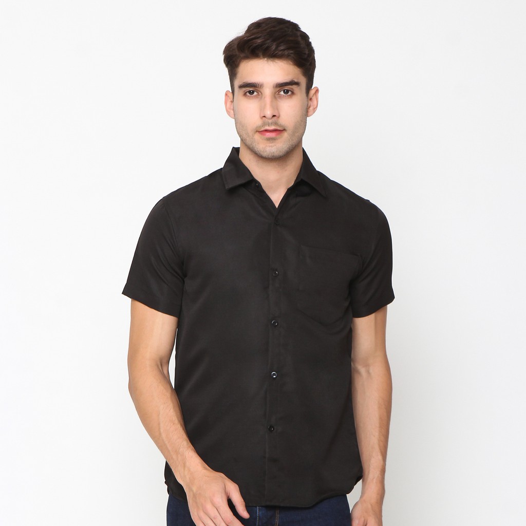 Kemeja Tangan Pendek Pria  Dewasa Variasi Kantong - Jhonny