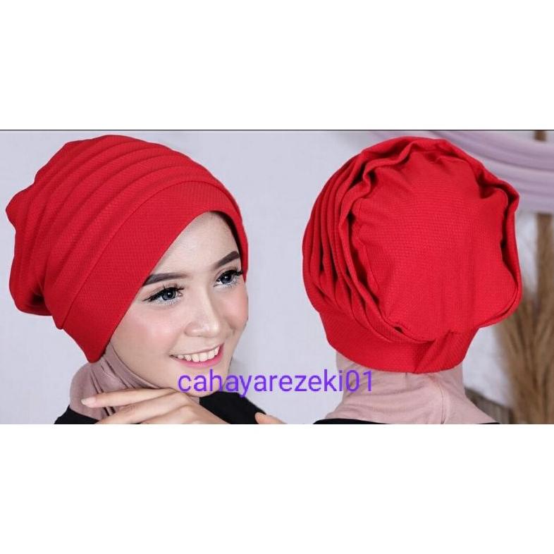 Topi Huges Turban Instan Premium Bukan Rajut