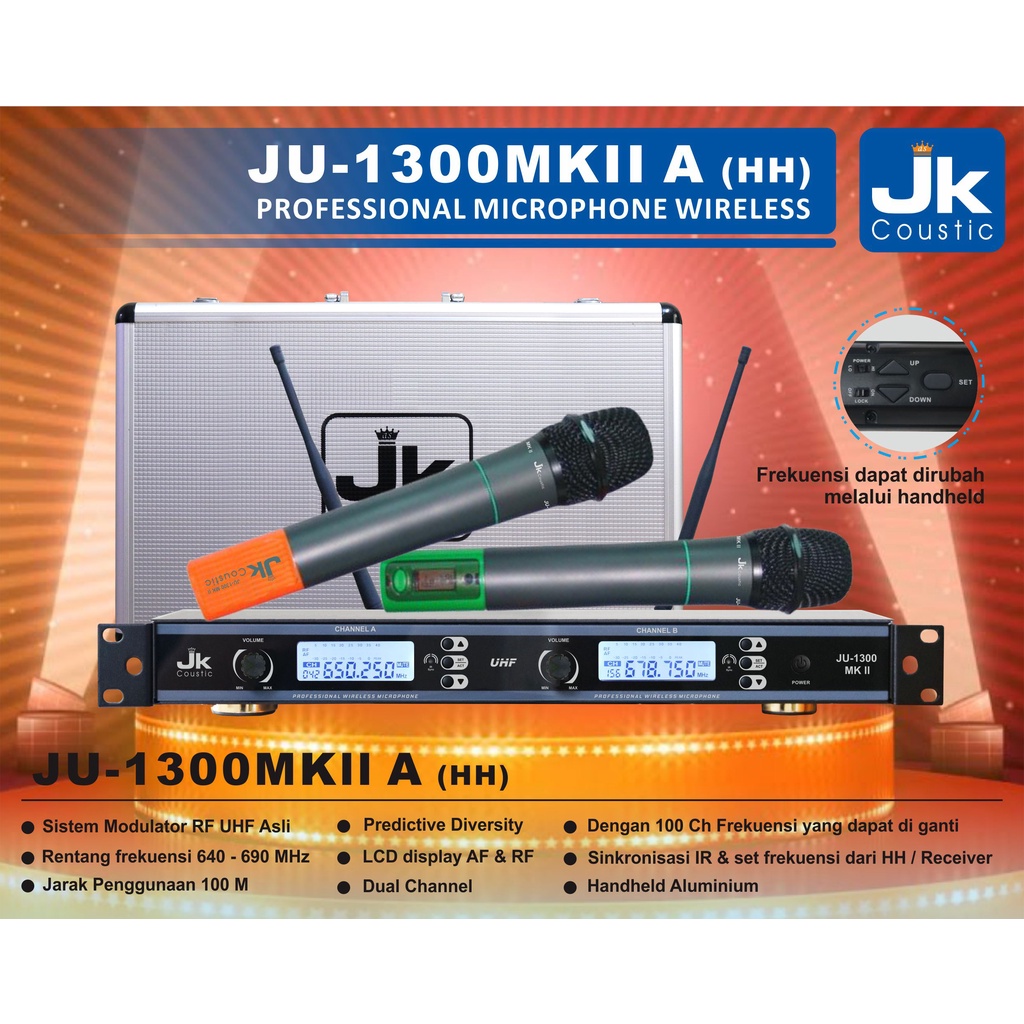 Jual Mic Wireless Ju Mkii A Jk Coustic Ju Mk Ii Shopee Indonesia