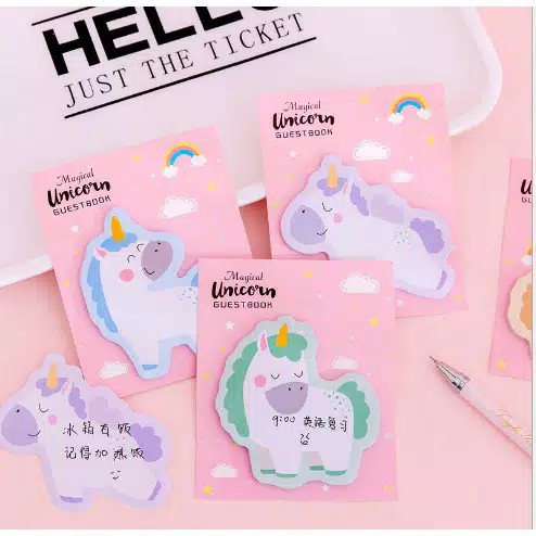 

ABM Grosir - Memo Unicorn / Notes / Sticky Notes / Memo Karakter Lucu / Post It