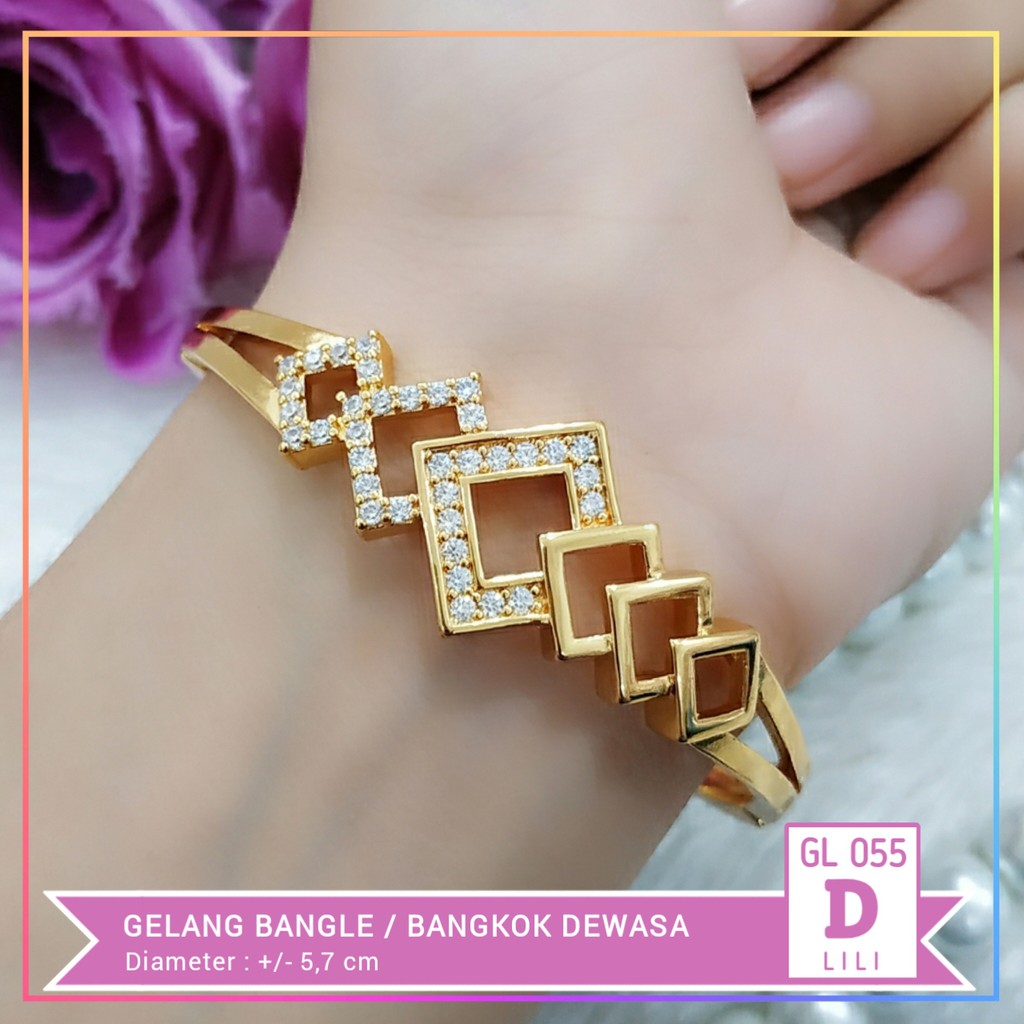 Gelang xuping gelang dewasa bangkok permata lapis emas gold GL 055