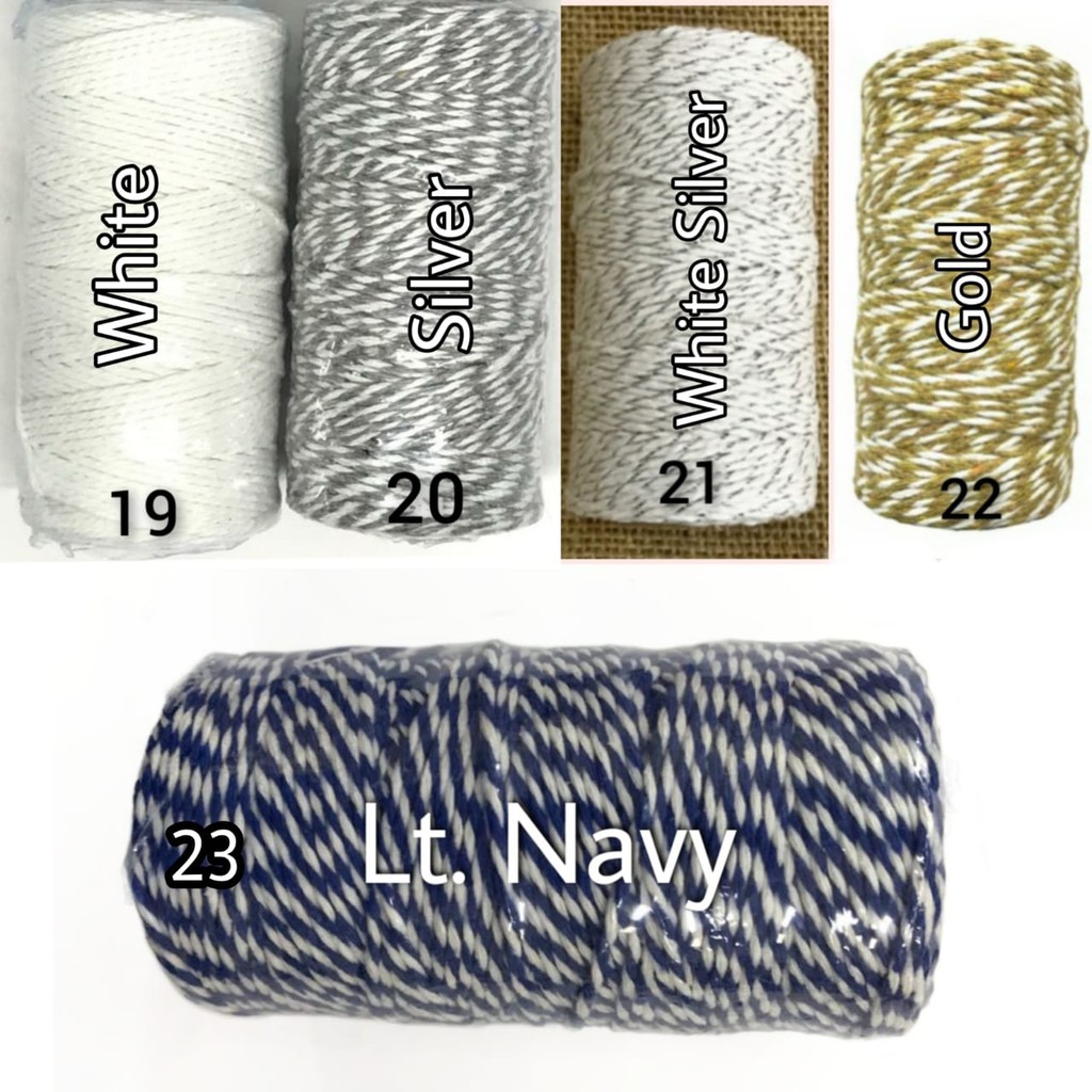 100 METER - BAKERS TWINE  2 MM | BENANG IKAT KATUN | BENANG HIAS | TALI WARNA | COTTON