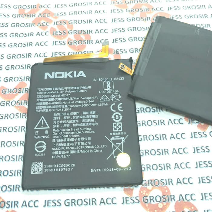 Baterai Battery Batre Original Cabutan NOKIA 6 Android HE317 , HE-317