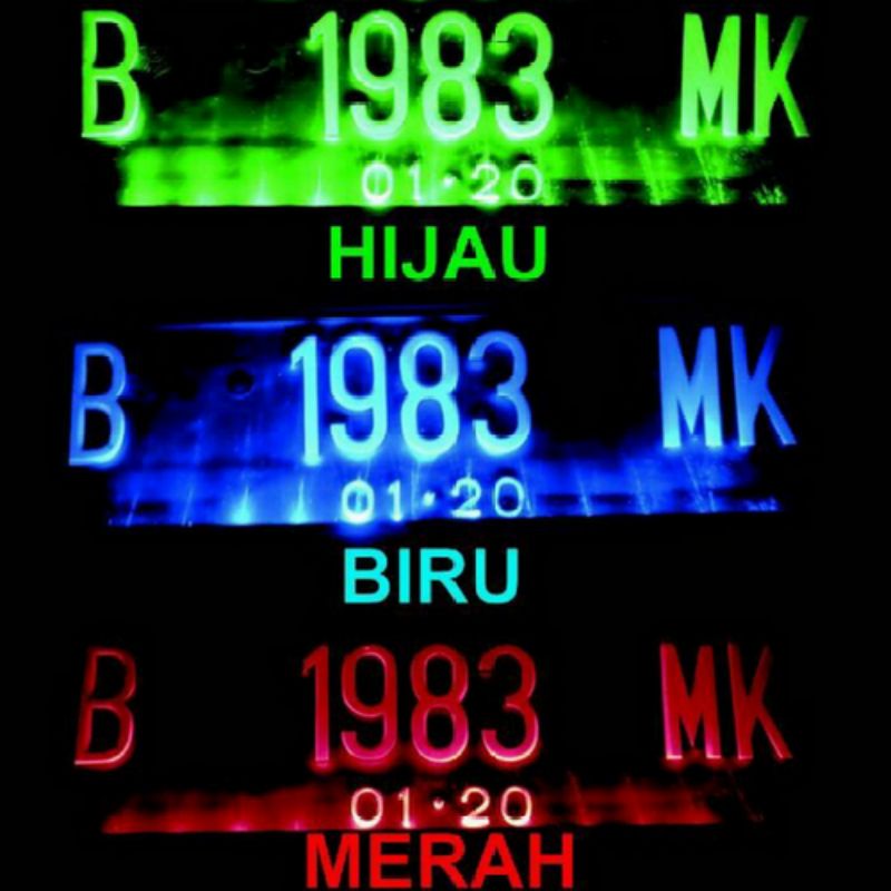 plat nomer motor/mobil variasi acrilic