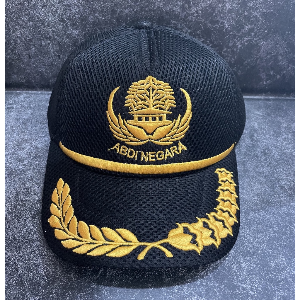 Topi Jaring Korpri PNS Golongan 4 Abdi (Hitam) - Topi Korpri Golongan 4 - Topi Jaring - Topi PNS