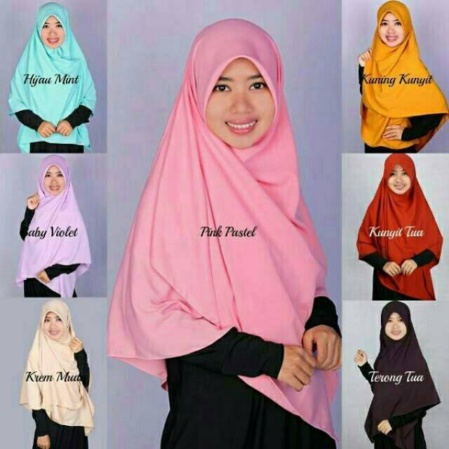  Jilbab  segiempat wolfis  WARNA  TERLENGKAP jilbab  wolfis  