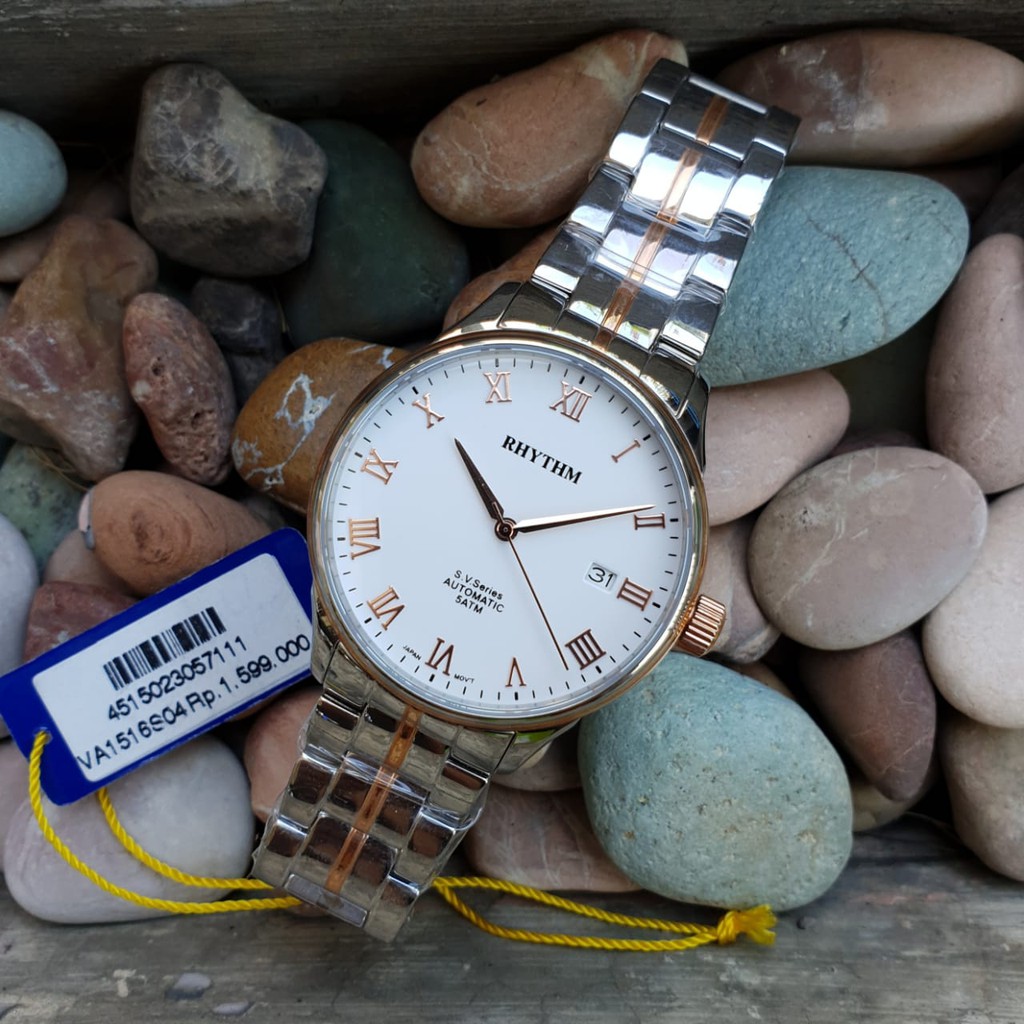 ternurah RHYTHM 1516 kombi Original (garansi resmi 1 tahun), automatic, all steel, 40mm