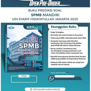 Buku Prediksi Soal Spmb Mandiri Uin Jakarta 2021 Shopee Indonesia