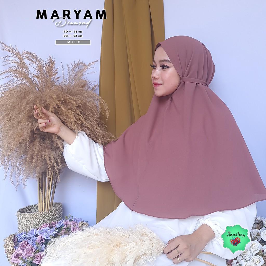 jilbab maryam PART 1 bergo tali non ped,bergo naswa , jilbab 1 layer , jilbab instan,jilbab cantik-maryam MILO