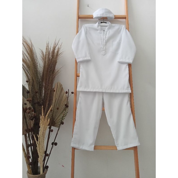 Koko anak / Koko anak putih / Set koko anak putih putih