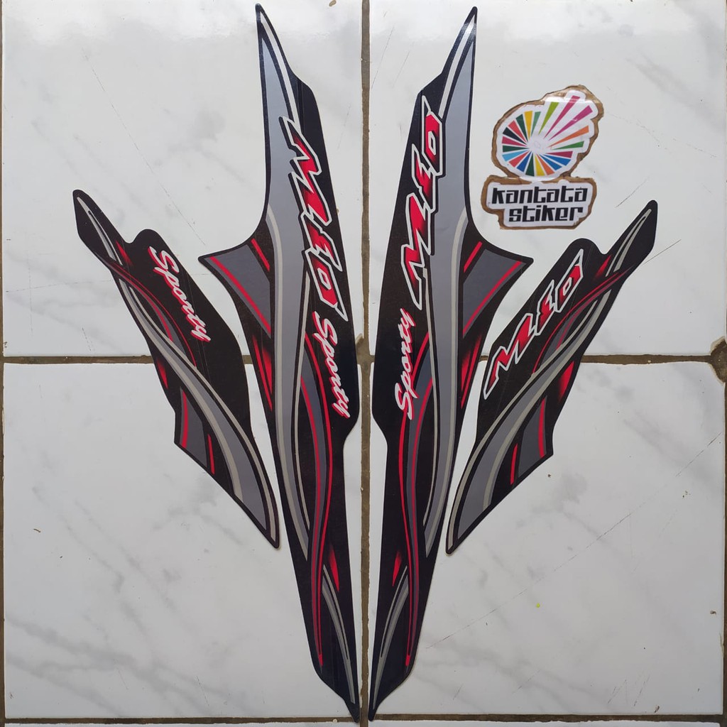 Stiker Striping Motor yamaha Mio Sporty 2005 hitam