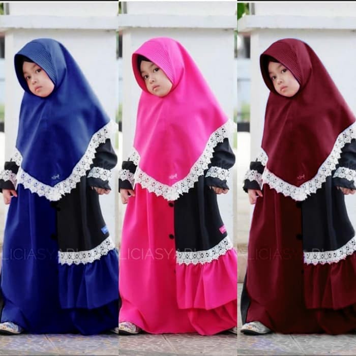 SYAR'I ANAK NUZAIBAH / BAJU MUSLIM ANAK KECIL / BAJU NGAJI ANAK 5 - 7