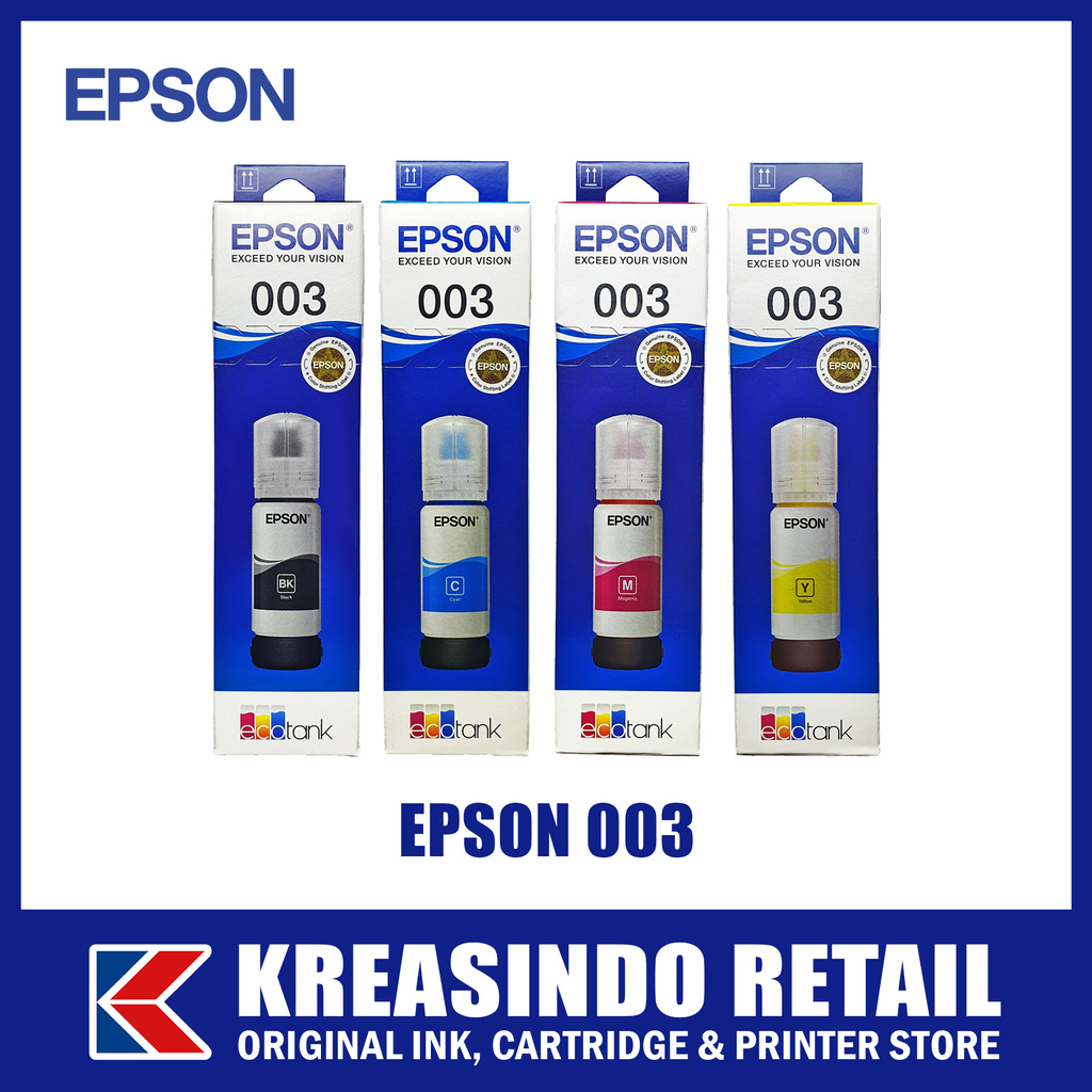 Tinta Epson 003 Original (Black, Cyan, Magenta, Yellow)