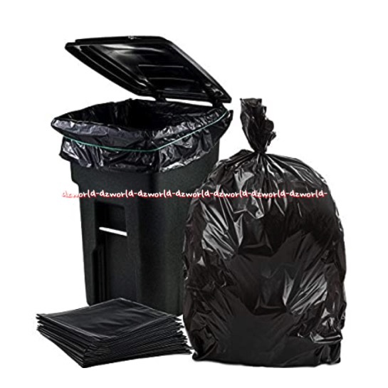 Klin Pak Kantong Sampah Besar 8pcs Plastik Sampah Hitam Ukuran Besar 80cmx100cm Klinpak Klinpack Black large Garbage Trash Bags Plastic Bag