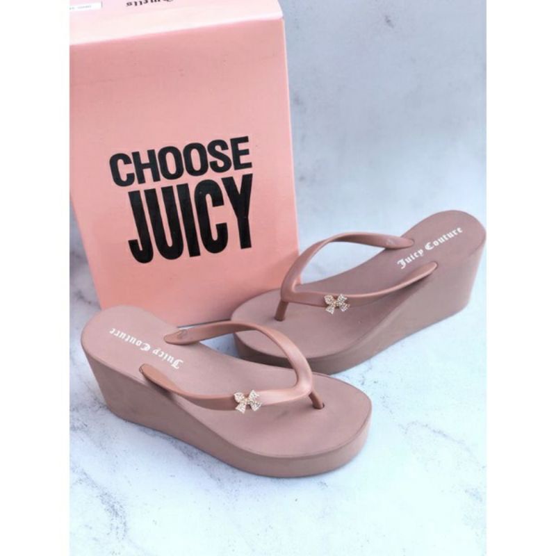 SANDAL JEPIT JUICY COUTURE PITA RIBBON PITA KECIL WEDGES