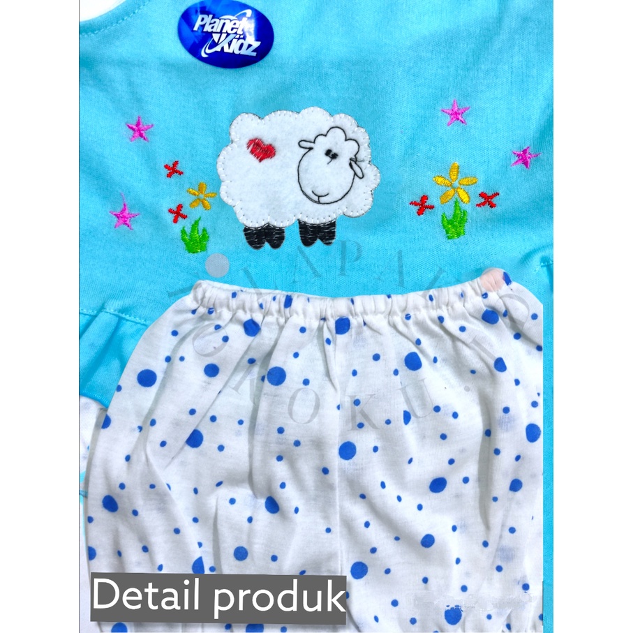 Setelan Baju Bayi Perempuan Yukensi + Celana Bayi (0-6 bulan) NEWBORN Dress Bayi Kutung One Set Dress Bayi 1 Set Baju Bayi Satu Set Dress Bayi