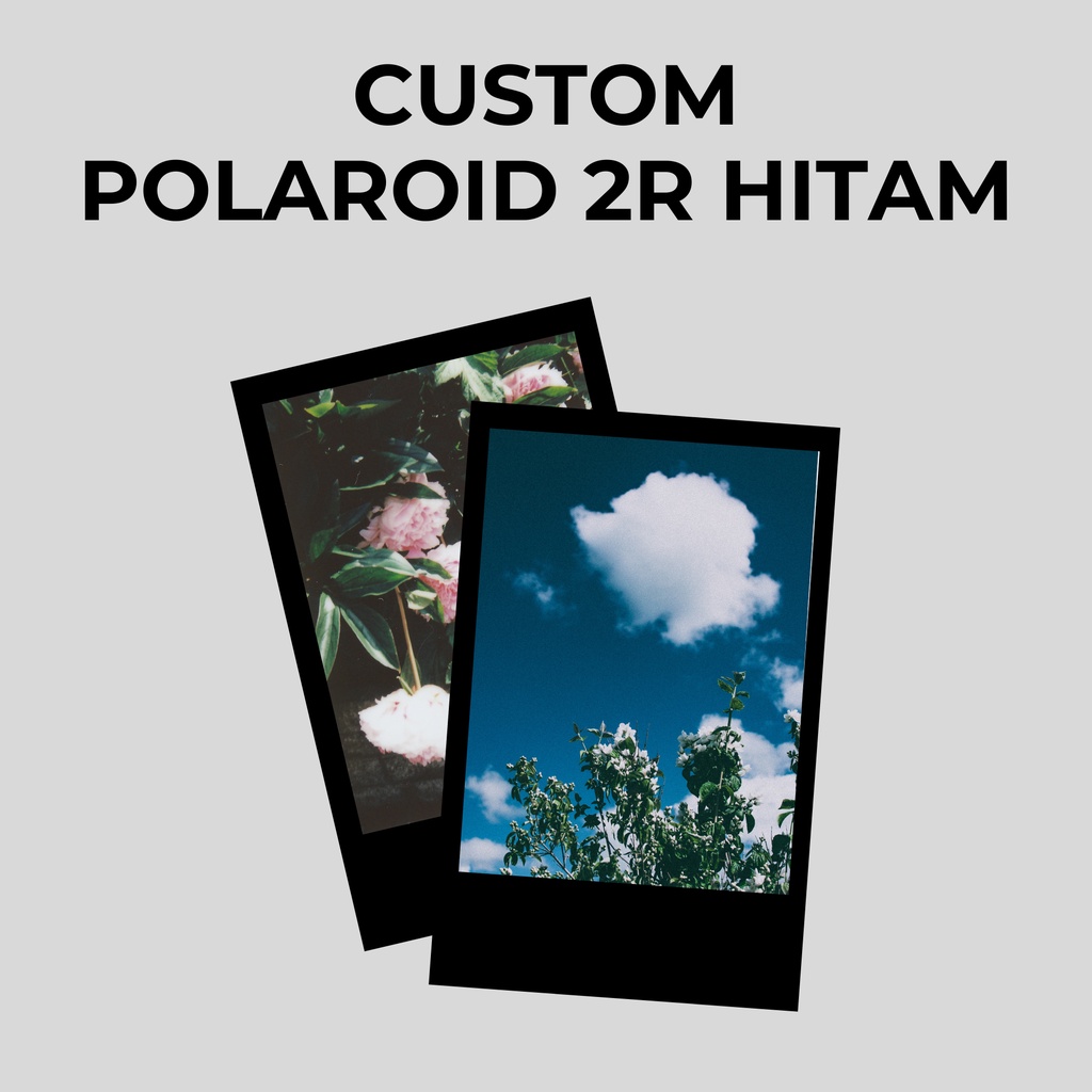 [HITAM] Cetak foto polaroid custom instan polaroid 2R