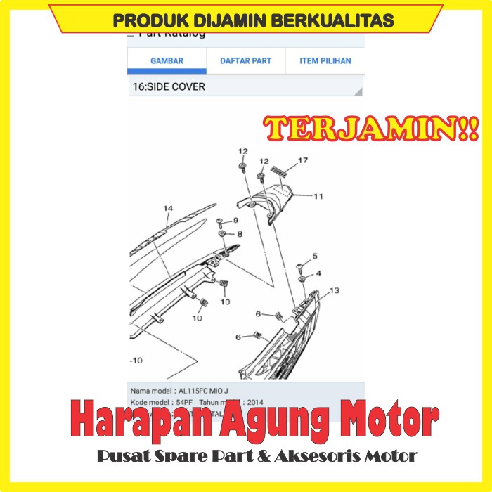 PROMO PET COVER BODY MIO J ORI YGP NO 11