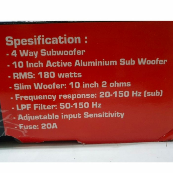 Jual SUBWOOFER KOLONG EMBASSY TERMASUK POWER AMPLI