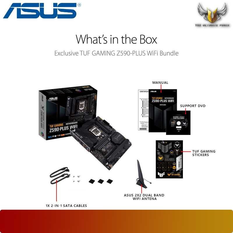 Mainboard Asus Tuf Gaming Z590 Plus WiFi - LGA1200 ASUS Z590 Plus WiFi Tuf Gaming Intel Gen 11