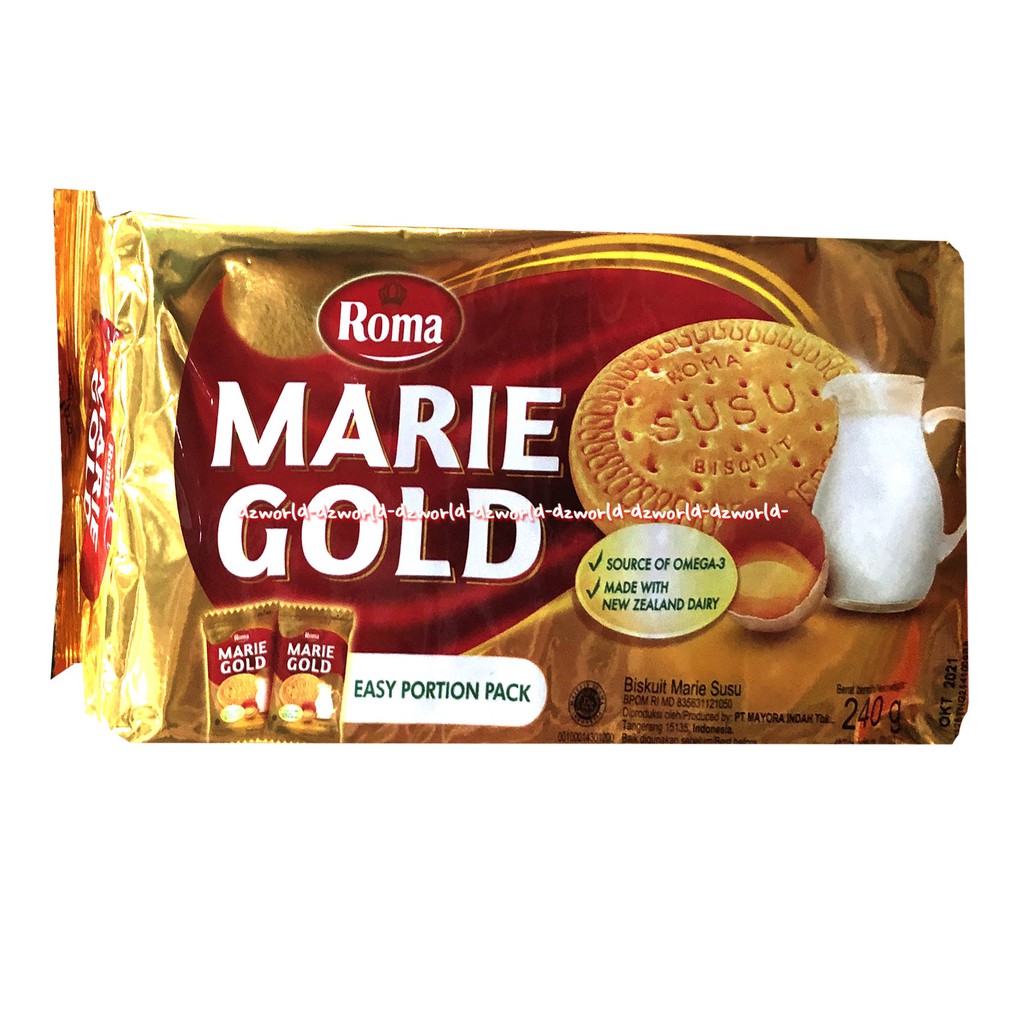 Roma Marie Gold 240gr Biskuit Roma Susu Biscuit Marie Regal Bulat