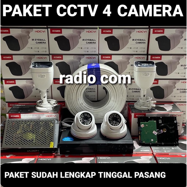 paket cctv 4 channel 4 kamera 5mp 1080p full hd ic sony