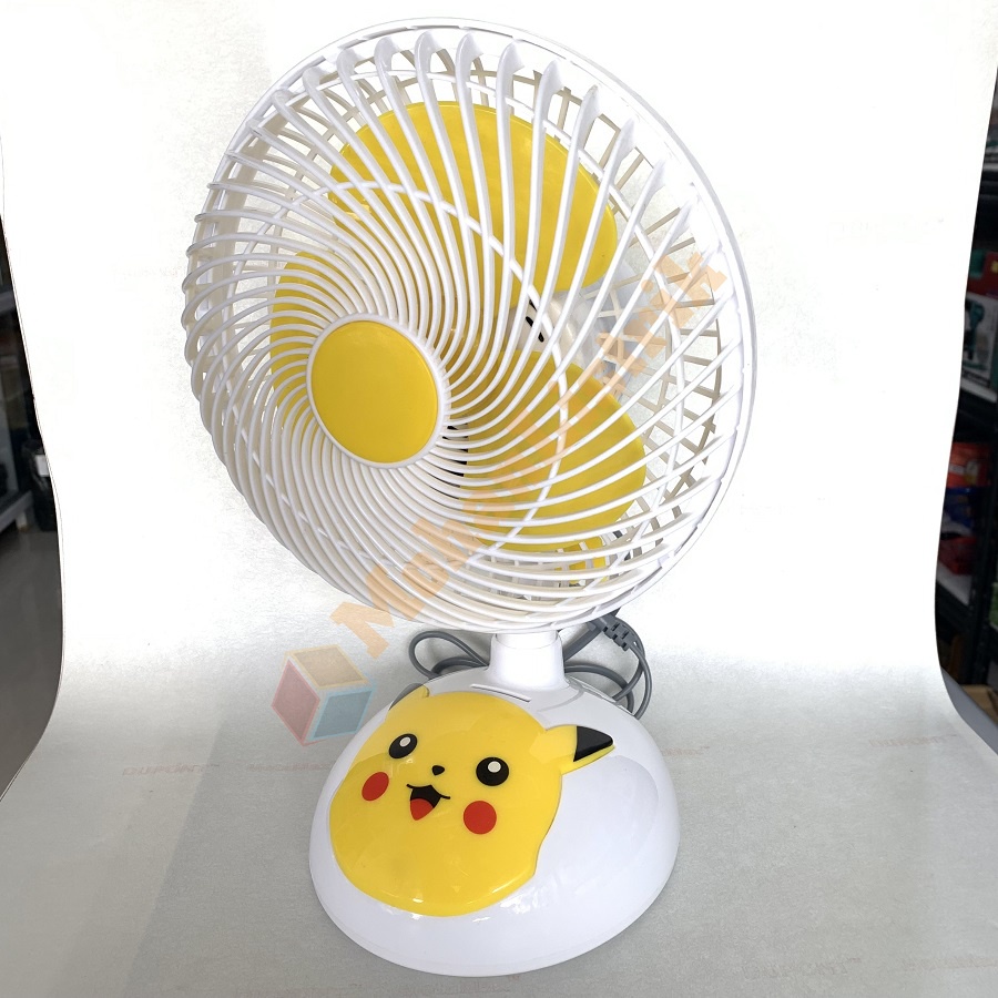 Kipas Angin Meja Duduk Karakter Pikacu Pikachu 8&quot; Kencang Desk Fan 8In Swing Kiri Kanan