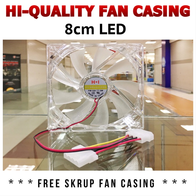 FAN CASING CPU 8CM LED TRANSPARAN